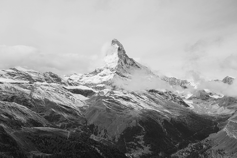 现代中式北欧风黑白灰工业风极简雪山山峰装饰画画芯高清素材图库 第22张